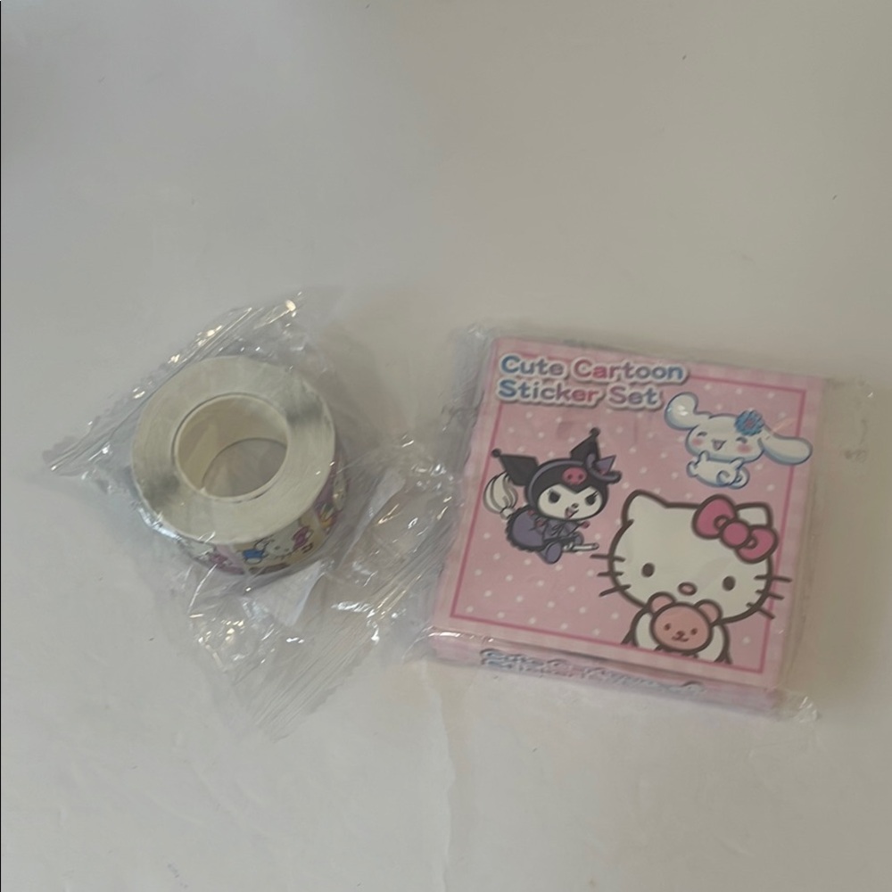 HELLO KITTY STICKER SET WITH ROLL OF STICKERS NIP